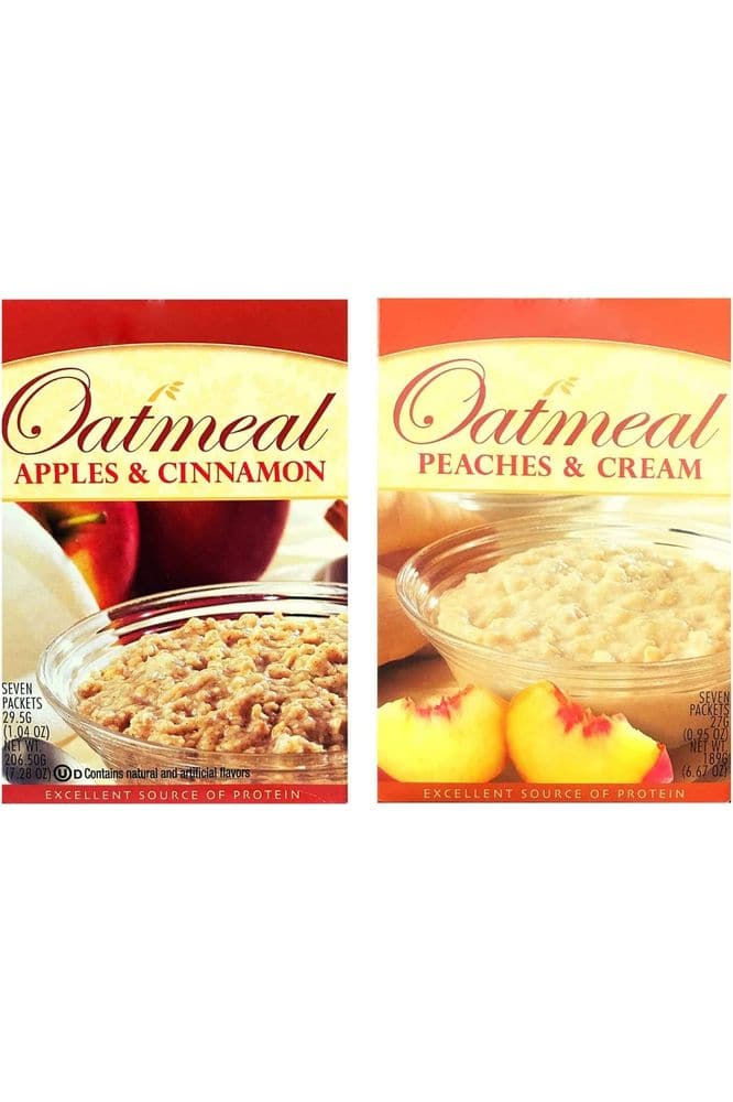 HealthyWise - High Protein Oatmeal Apples &amp; Cinnamon and Peaches &amp; Cream, Pack of 2(189g)