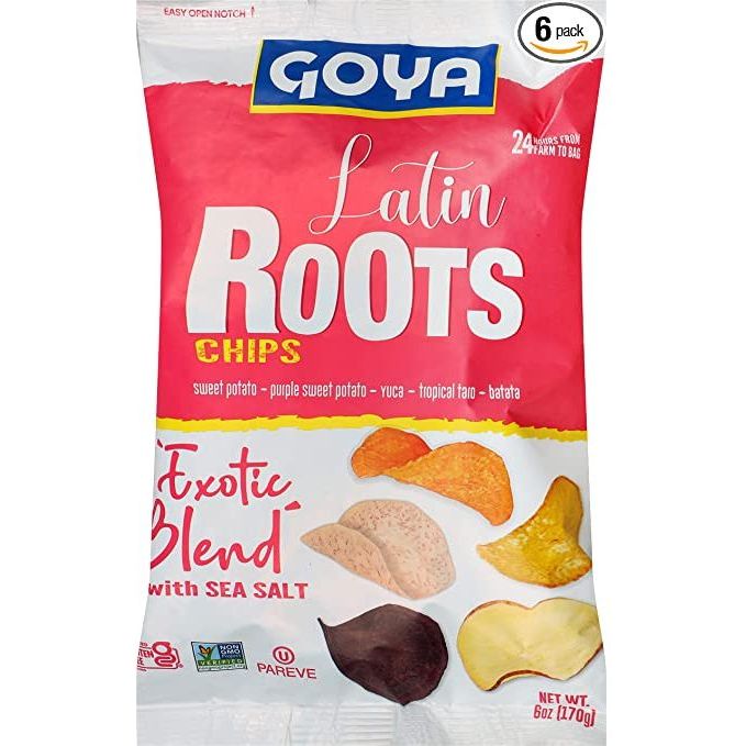 Goya Foods Exotic Blend With Sea Salt Latin Roots Chips, 6 Ounce (Pack of 6)