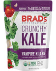 Brad's Plant Based Organic Crunchy Kale, Vampire Killer, 3 Bags, 6 Servings Total