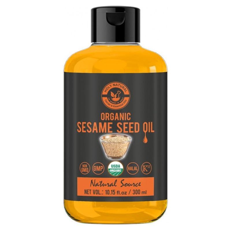 Sesame Seed Oil I Extra Virgin Cold-Pressed, No GMO,Untreated and Unrefined Sesame Seed Oil -Grate for Cooking &amp; Flavor Enhancer in Many Cuisines (10.15 Fl Oz (Pack of 1))